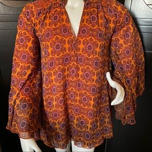 Free People Gabi Printed Tunic New Size Medium